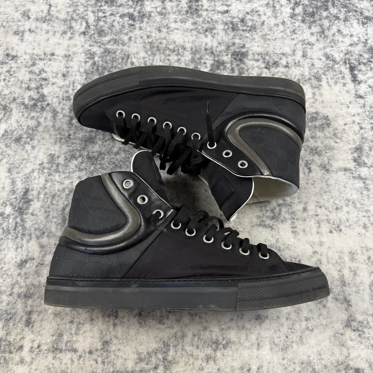 Louis Vuitton Damier Graphite Black High-Top Sneakers