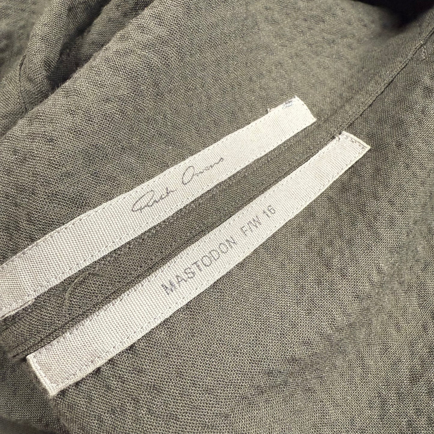 Rick Owens F/W16 Mastodon Collared Shirt