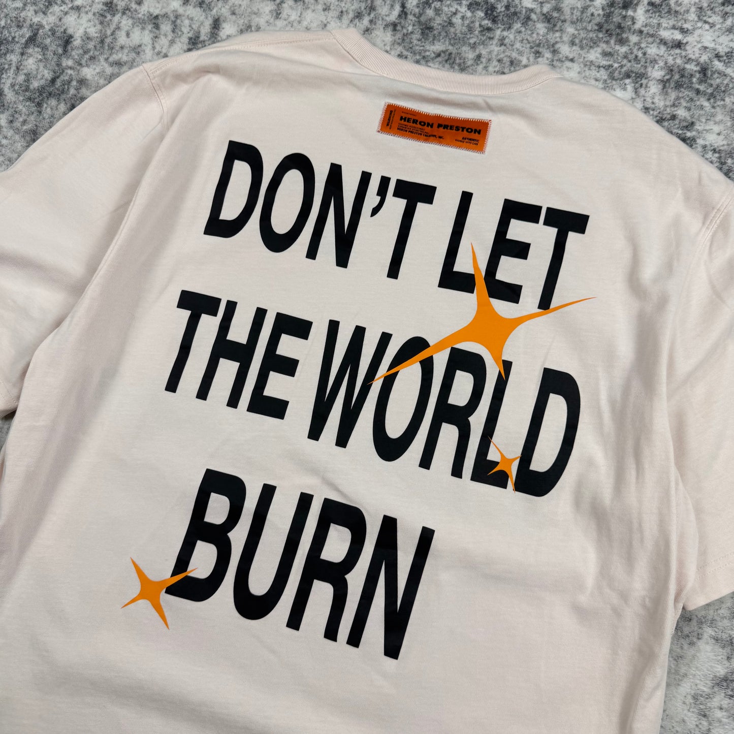 HERON PRESTON - Globe Burn Print T-Shirt