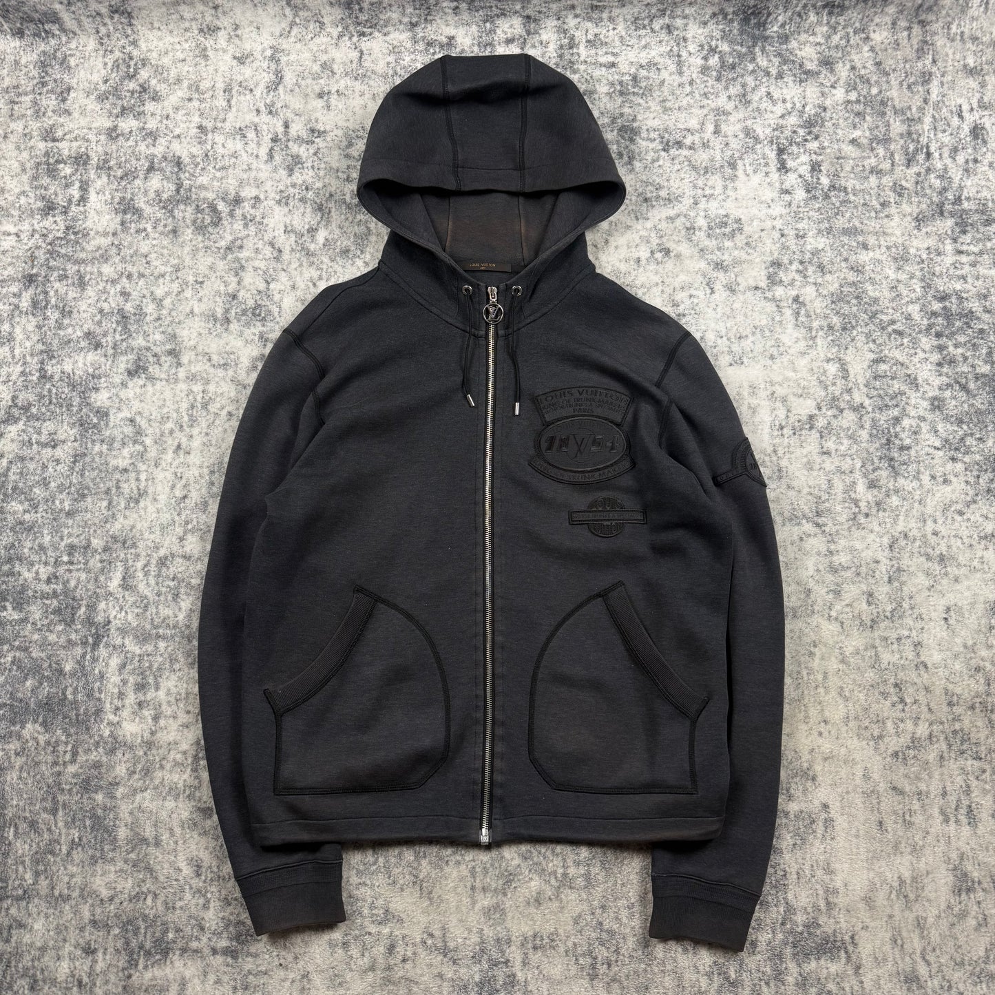 Louis Vuitton King of Trunk Makers Patch ‘Gray’ Zip Hoodie