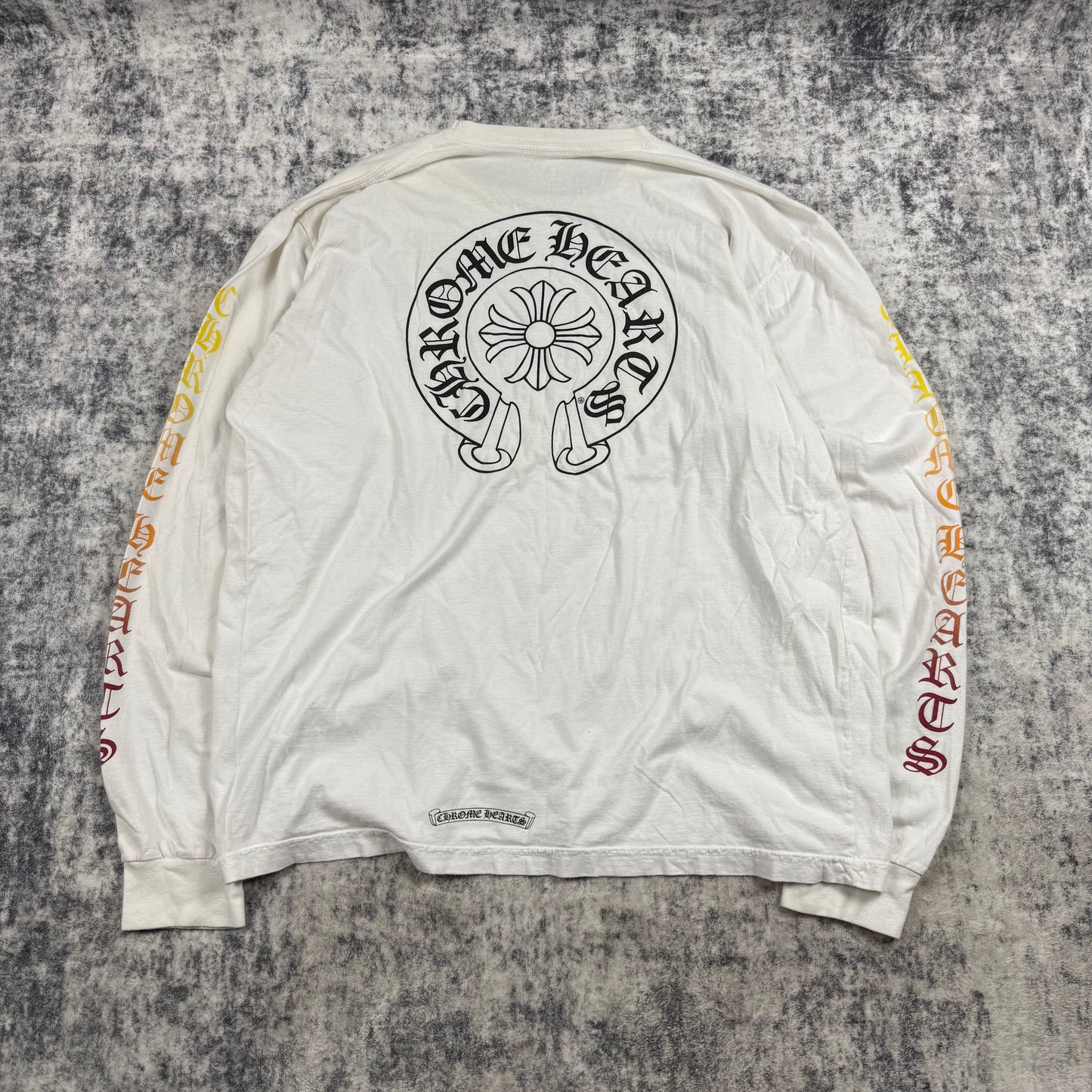 Chrome Hearts Horseshoe Rainbow Logo ‘White’ Long Sleeve