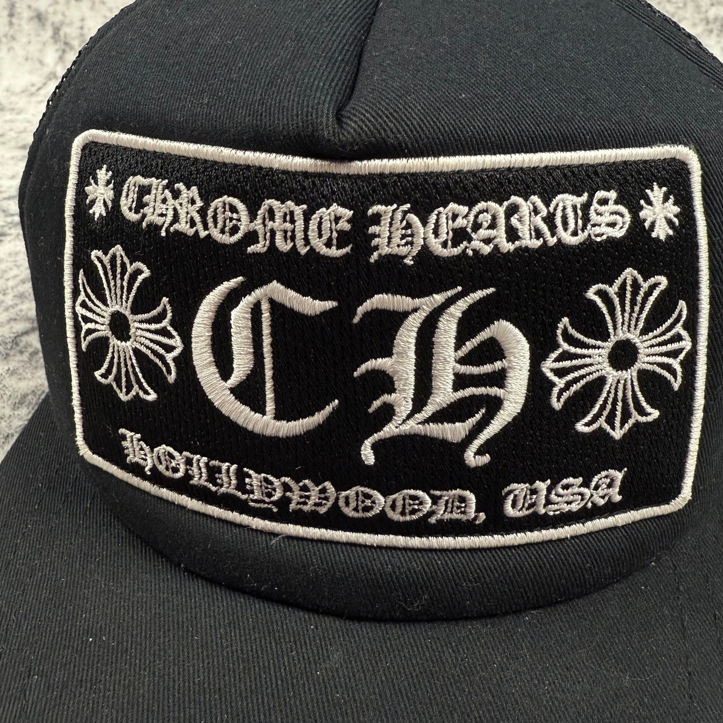 Chrome Hearts Hollywood USA ‘Black’ Trucker Cap