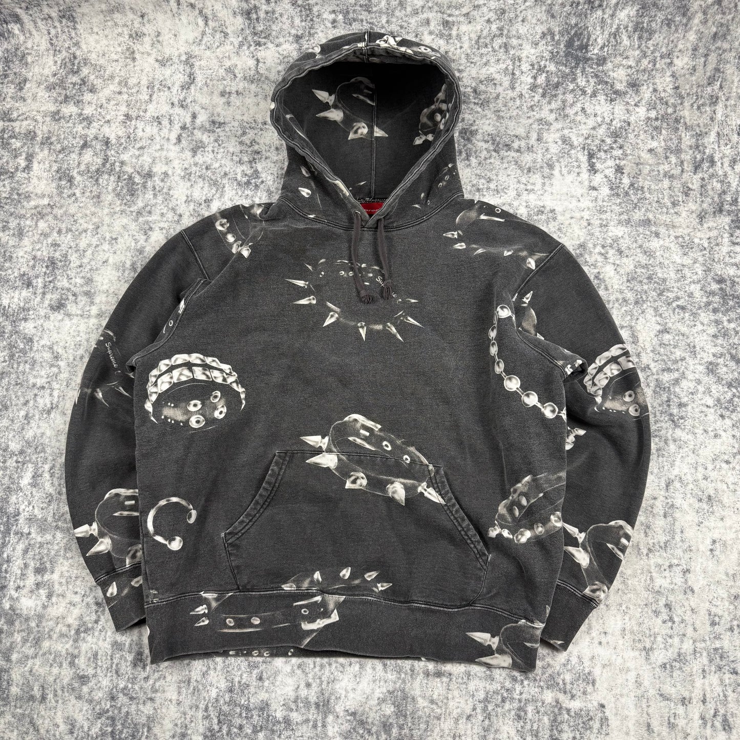 Supreme FW20 Studded Collars ‘Gray’ Hoodie