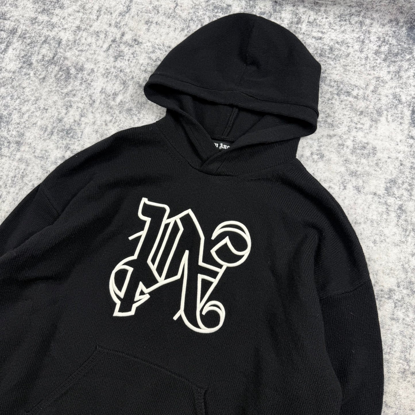 Palm Angels Monogram Knitted ‘Black’ Hoodie