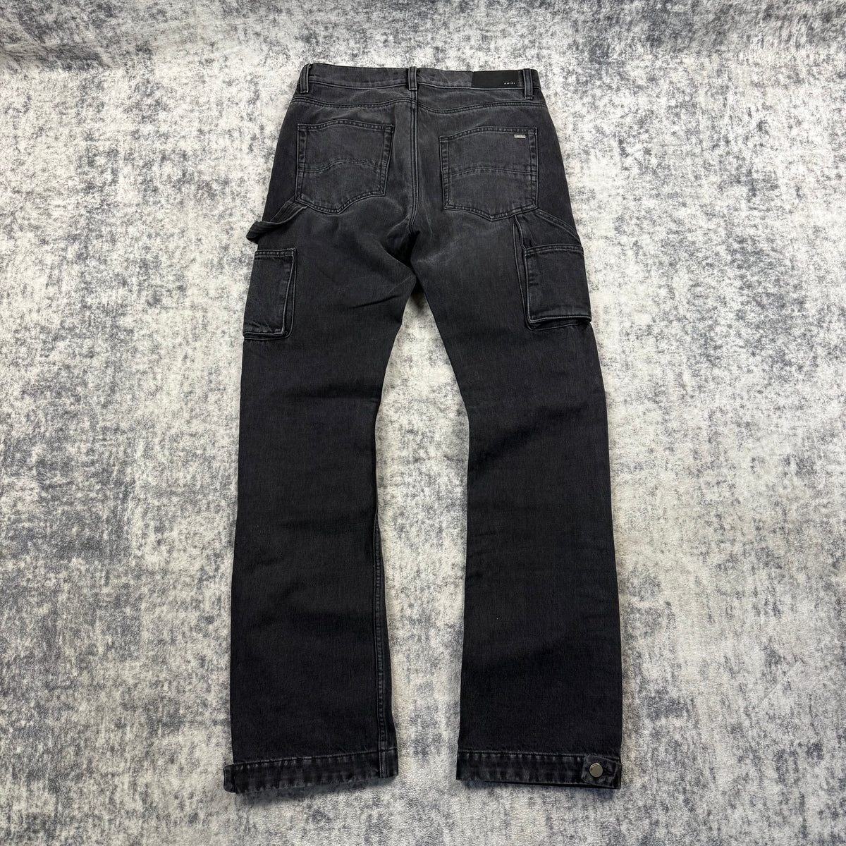 AMIRI Washed Black Carpenter Cargo Jeans