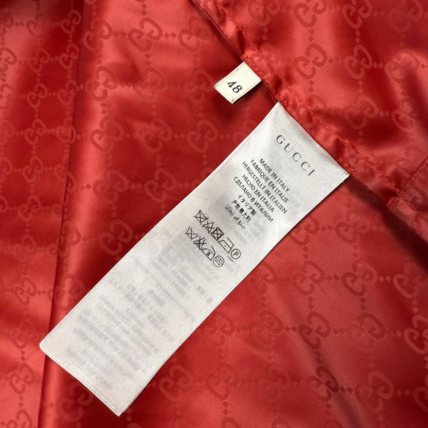 Gucci Monogram Nylon ‘Red’ Hooded Windbreaker