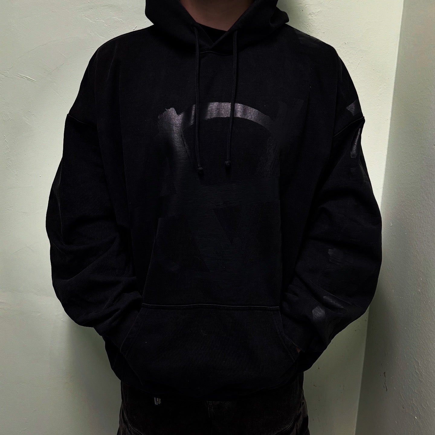 Vetements Double Anarchy Hoodie ‘Washed Black’