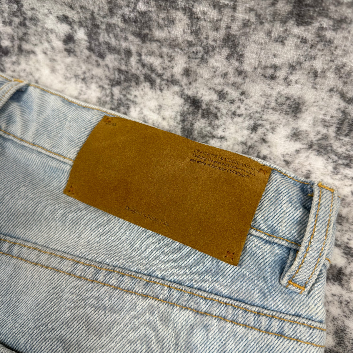 Off-White FW22 Seasonal Light Wash Flared Denim Jeans