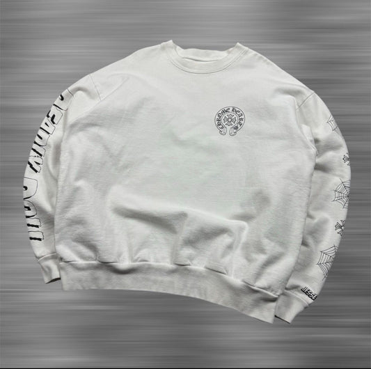 Chrome Hearts X Deadly Doll White Crewneck