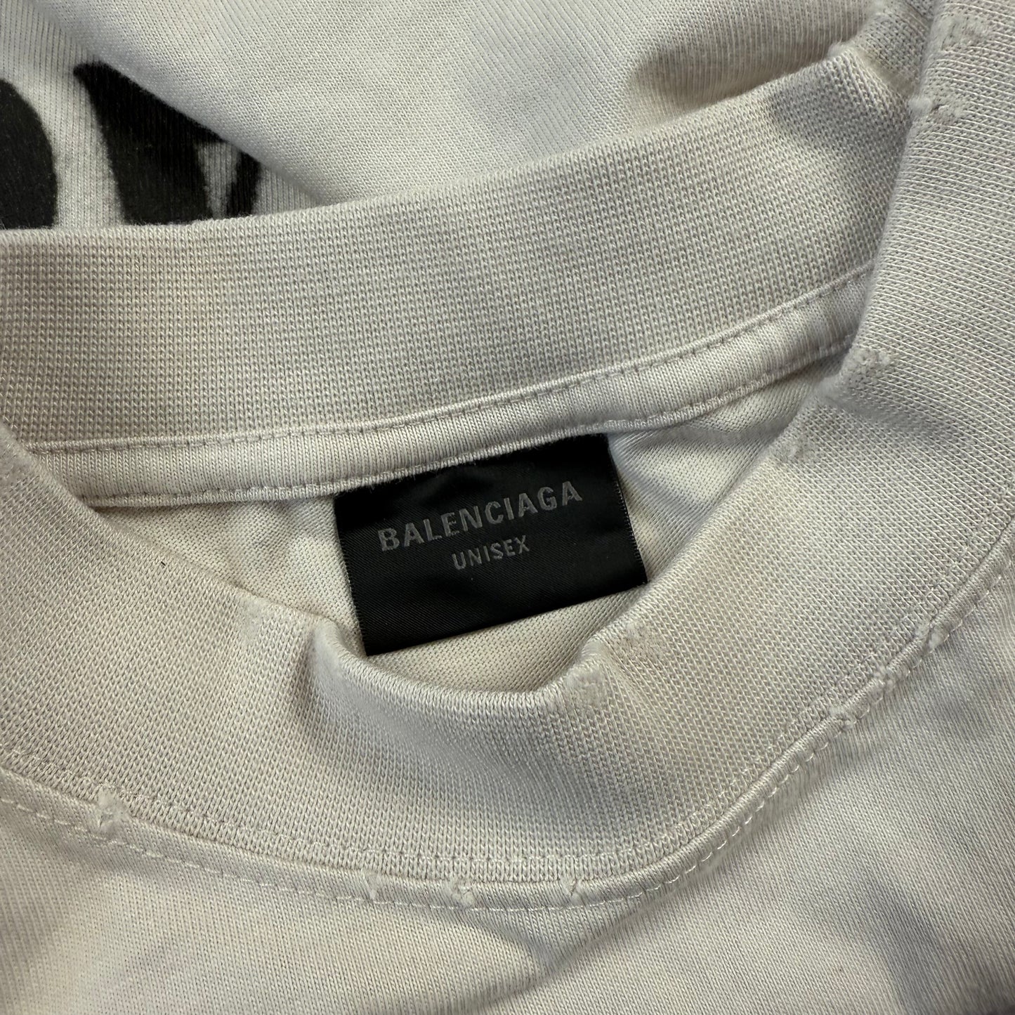 Balenciaga Spray Print Distressed T-Shirt