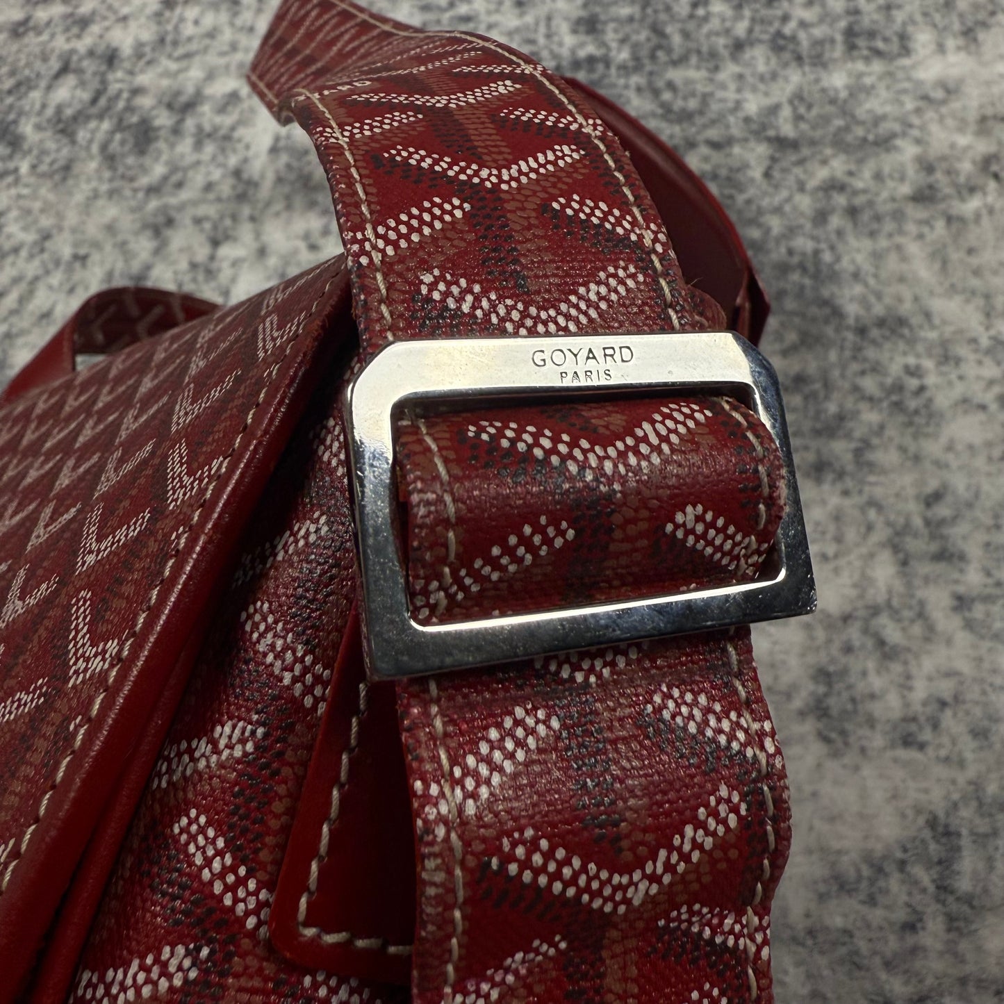 Goyard Grand Bleu MM Personalized “K” Crossbody Messenger Bag