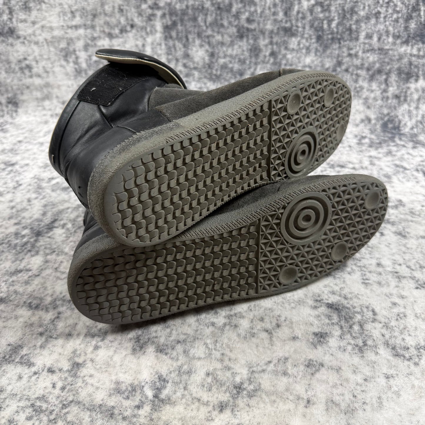 Maison Margiela Future High Top Suede Black Two Tone Shoes