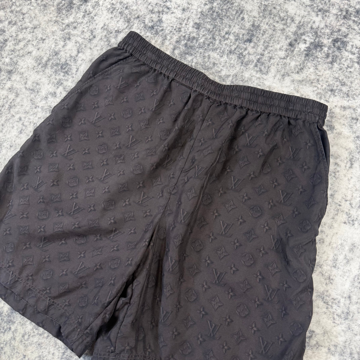 Louis Vuitton Printed Monogram Silk Shorts