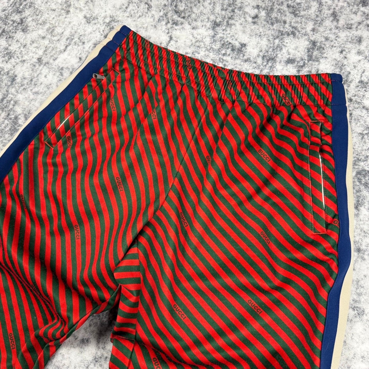 Gucci Diagonal Stripe Technical Jersey Track Pants