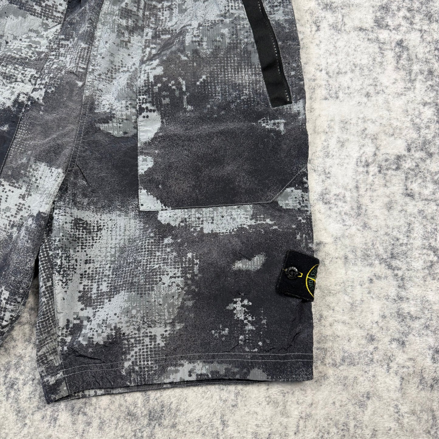 STONE ISLAND Nylon Bermuda Shorts In Camo Print