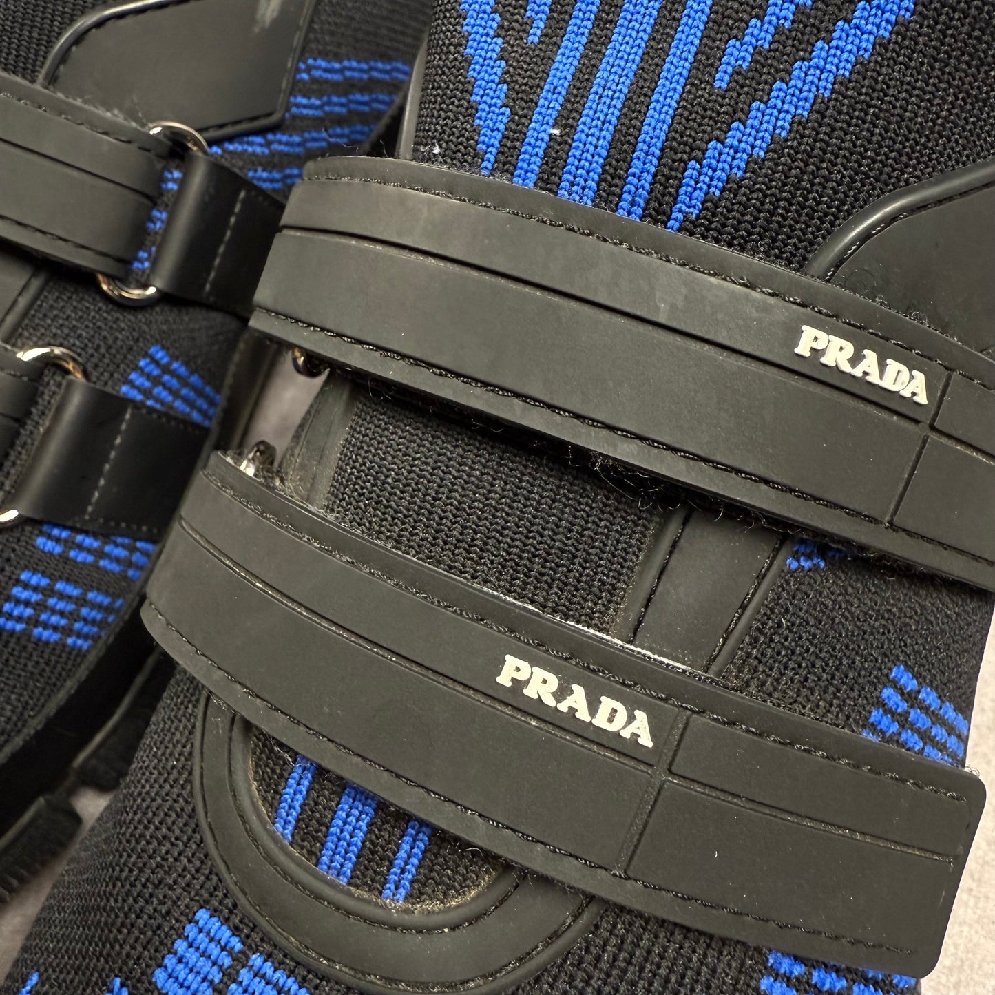 Prada Crossection 'Black Blue Mouline' Shoes