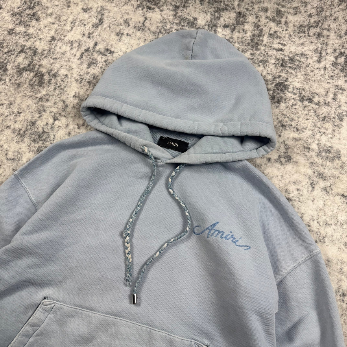 AMIRI Cotton Bleach Bandana ‘Blue’ Hoodie