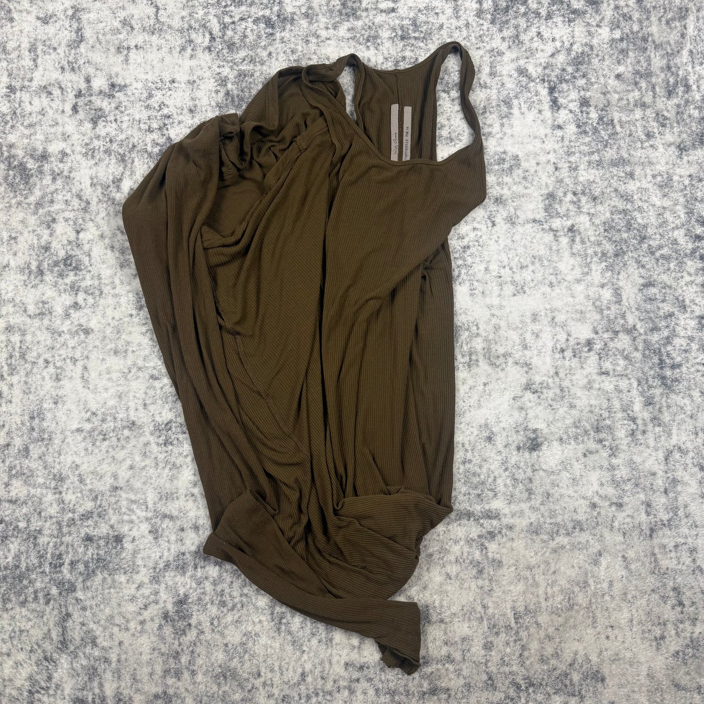Rick Owens Porterville Asymmetric One-Shoulder Ribbed Top