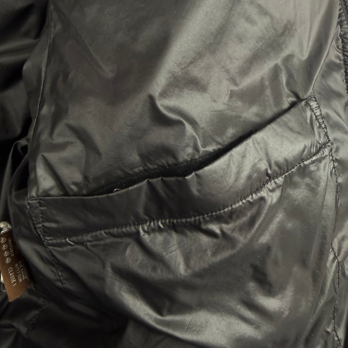 Moncler Vintage Brown Down Puffer Jacket With Sleeve Pocket