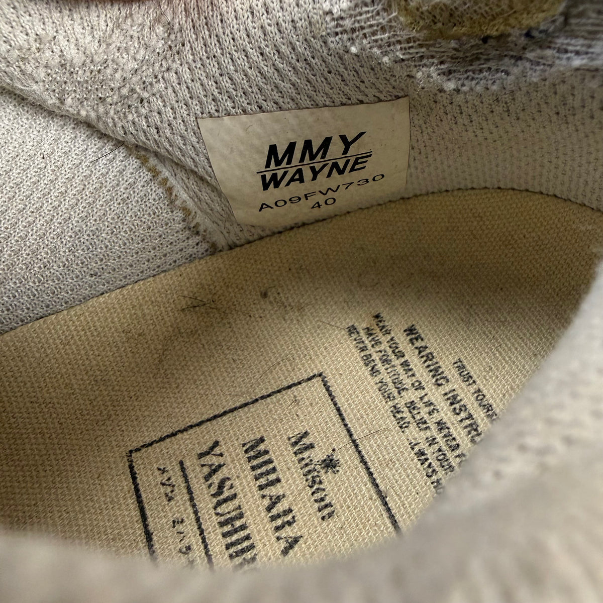 Maison Mihara Yasuhiro Wayne Leather ‘White’ Shoes