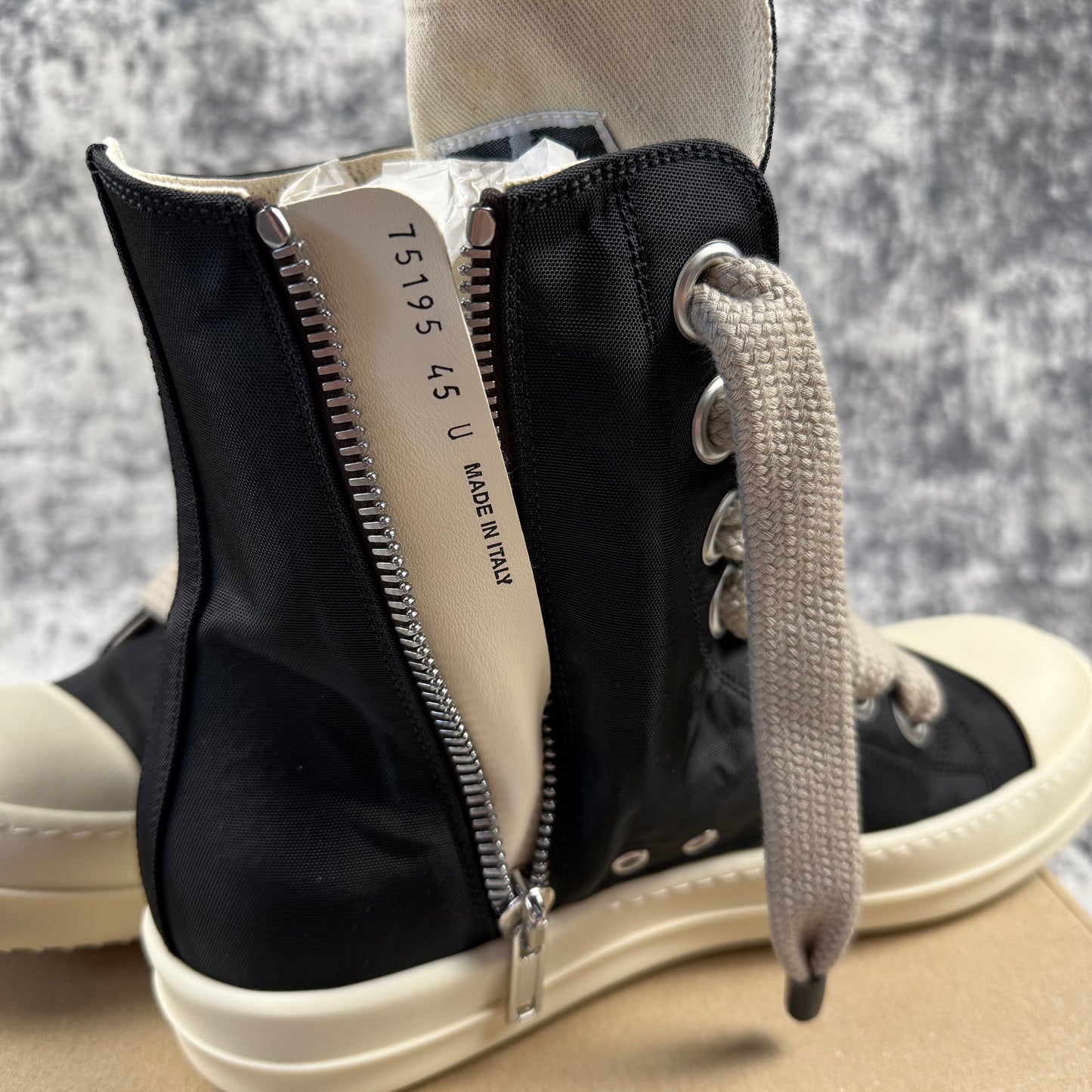Rick Owens DRKSHDW Canvas High JumboLace ‘Black’ Shoes