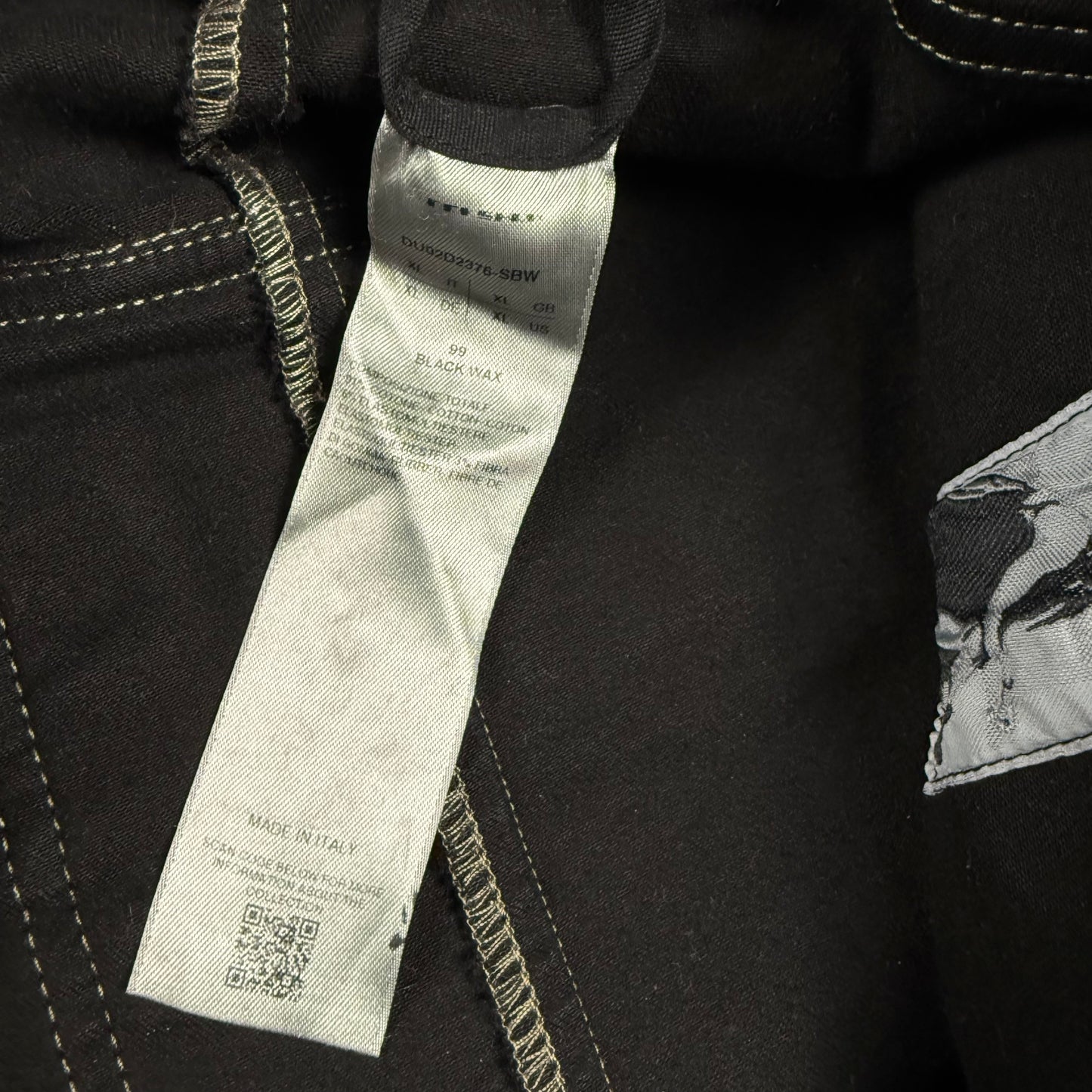 Rick Owens DRKSHDW Waxed Black ‘Creatch’ Cargo Pants