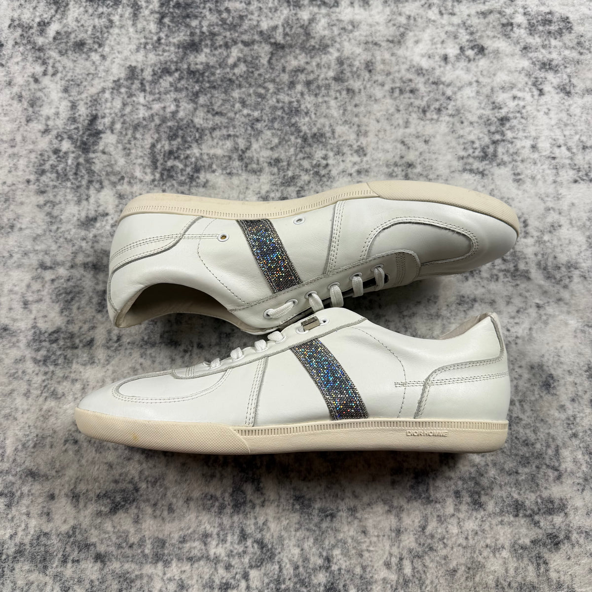 Dior Homme SS06 Hedi Slimane Glitter B01 Leather Sneakers