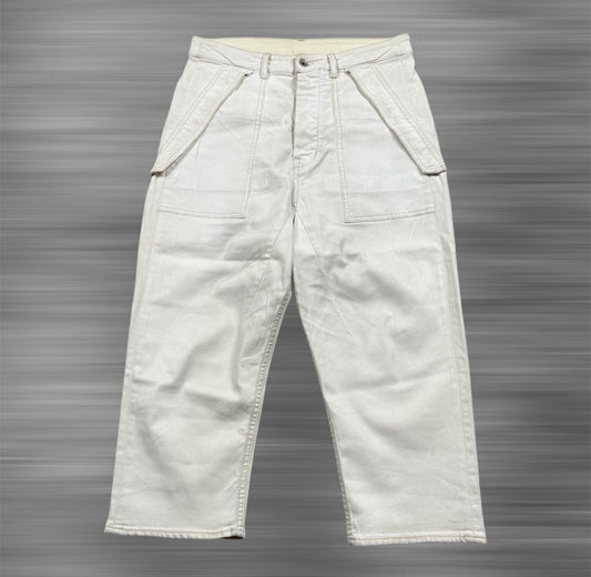 Rick Owens Cargo Waxed Cropped Jeans