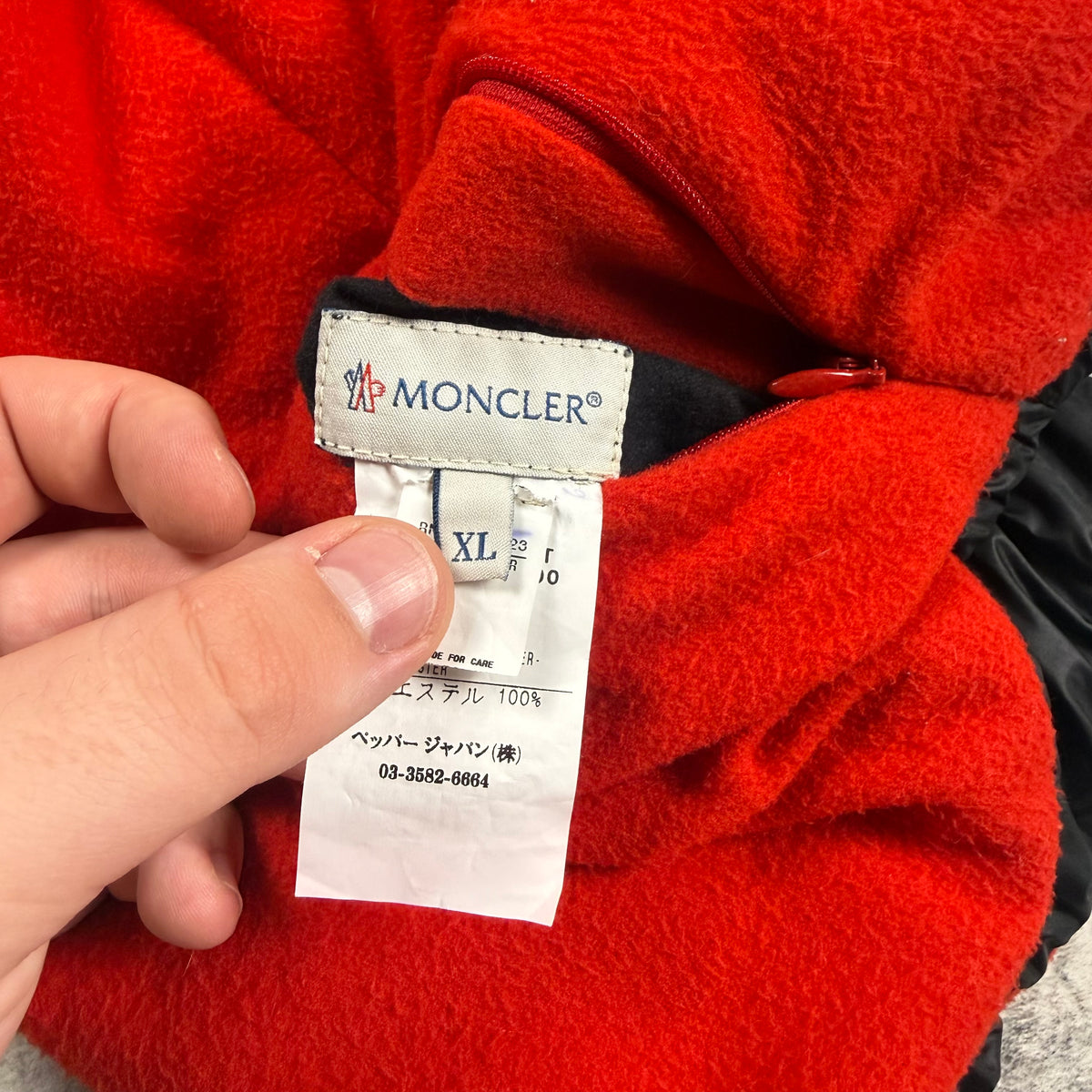 Vintage Moncler Reversible Fleece ‘Red / Black’ Vest
