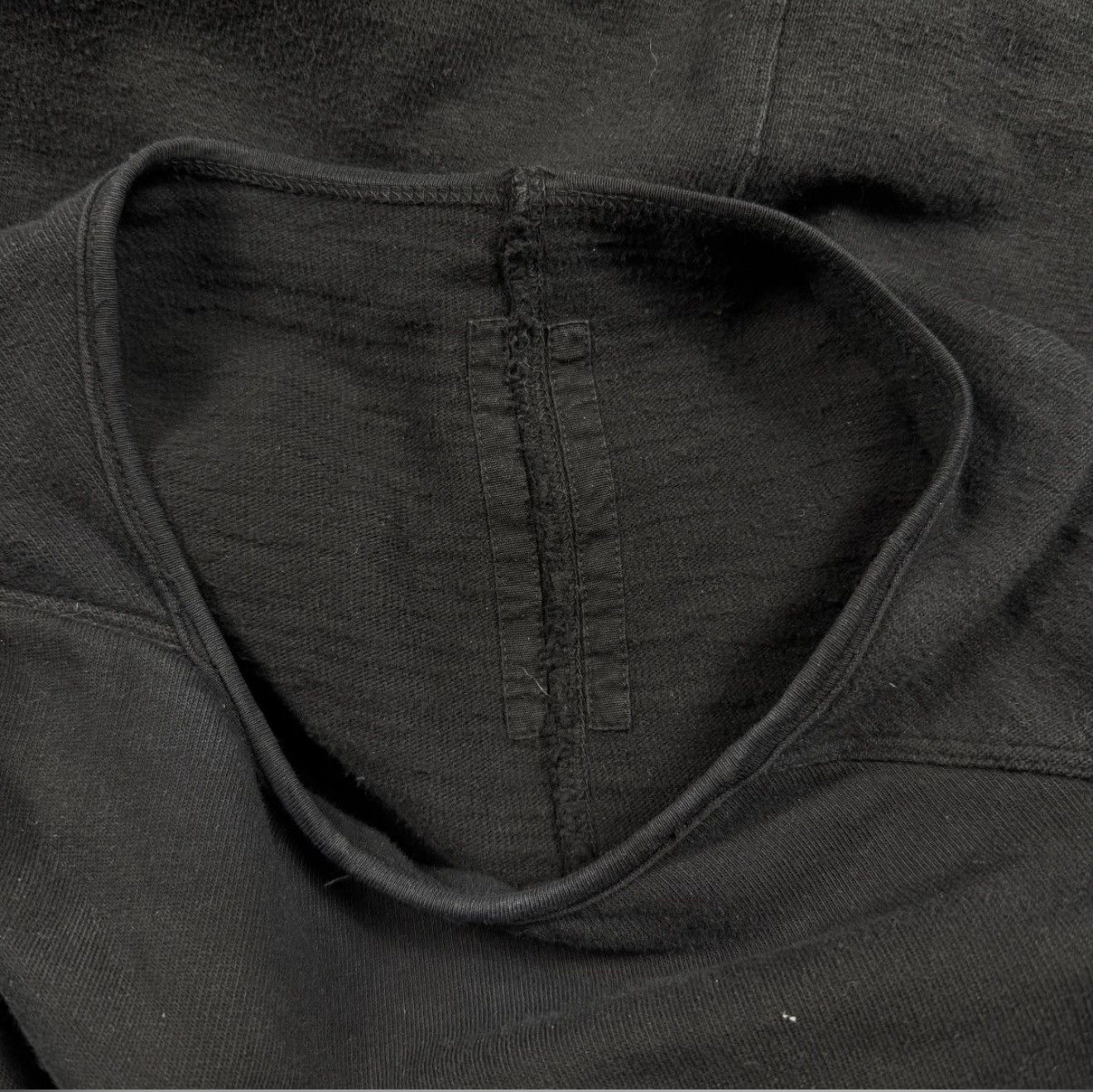 Rick Owens DRKSHDW Black Sweater Geometric Lines Layerd