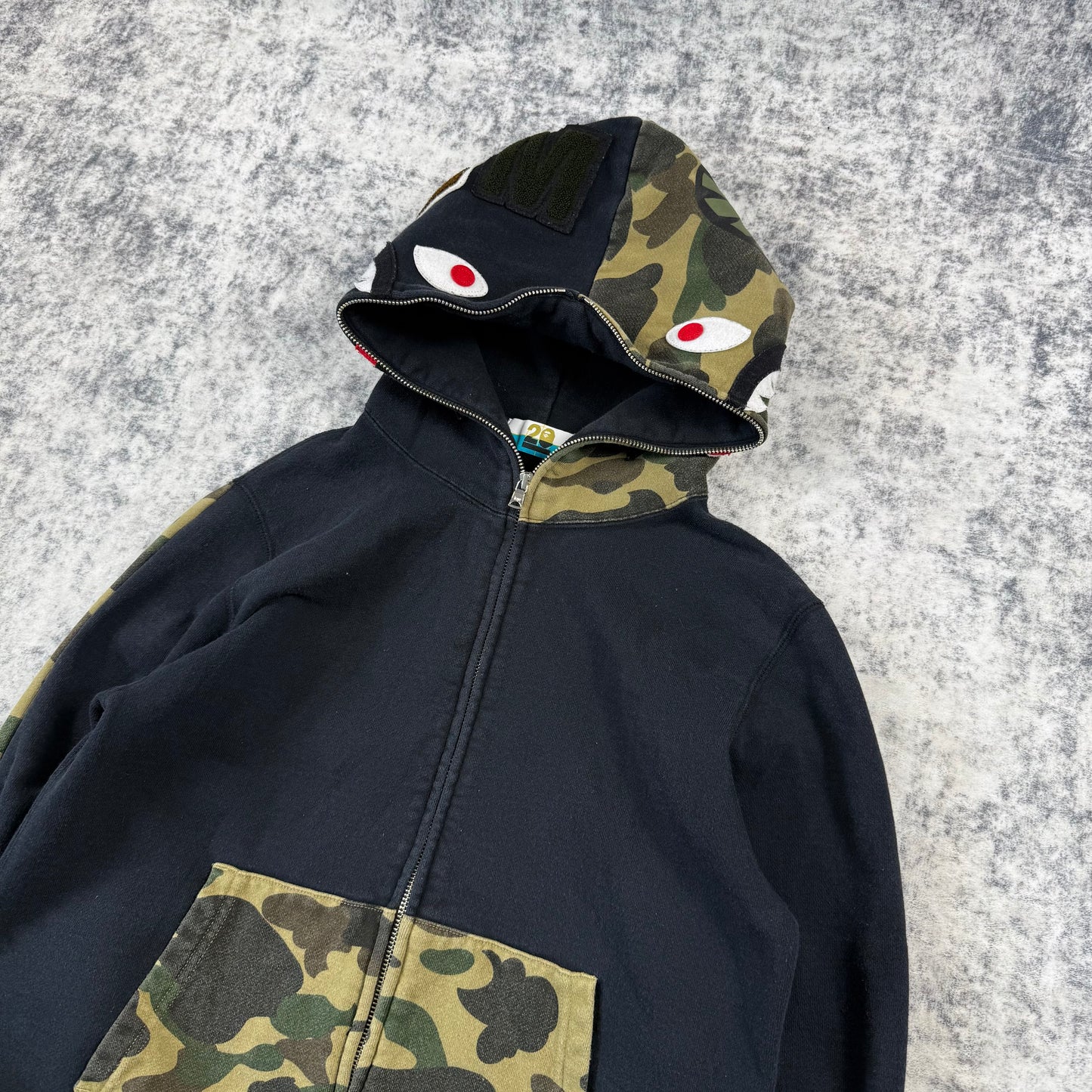 A Bathing Ape 1st Camo Crazy Shark Full Zip Hoodie