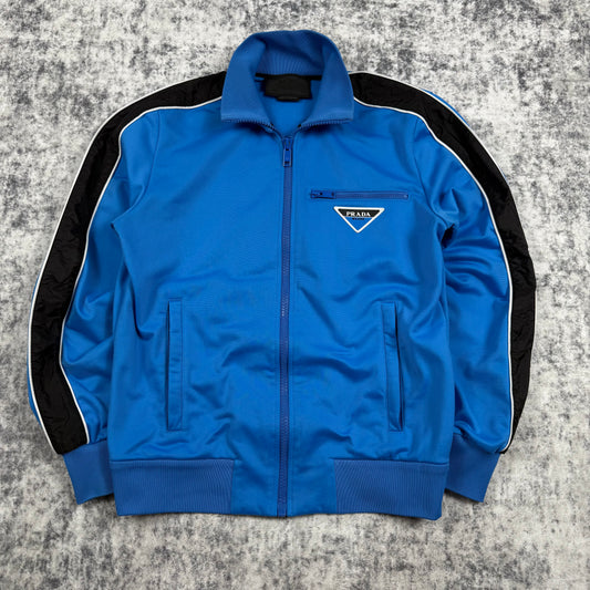 Prada Milano Triangle Logo Zip Track ‘Blue/Black’ Jacket
