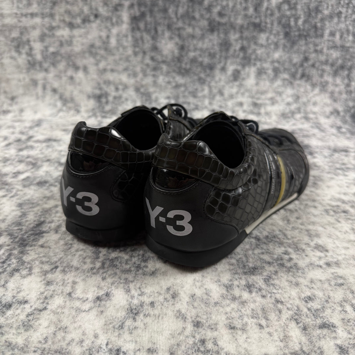 Y-3 x Adidas Croc Embossed Sala Low-Top ‘Black’ Shoes