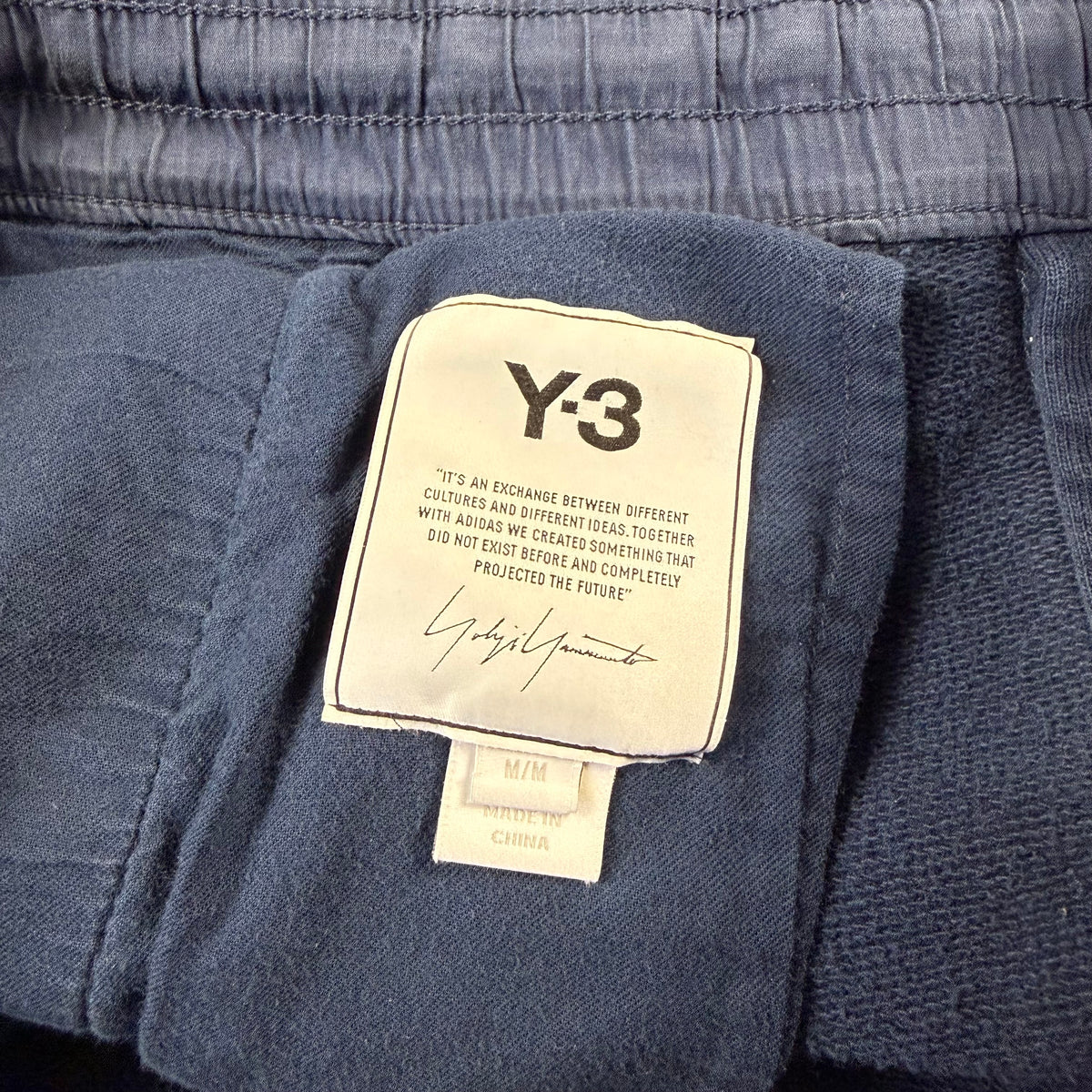 Y-3 Yohji Yamamoto Navy Blue Tapered Sweatpants