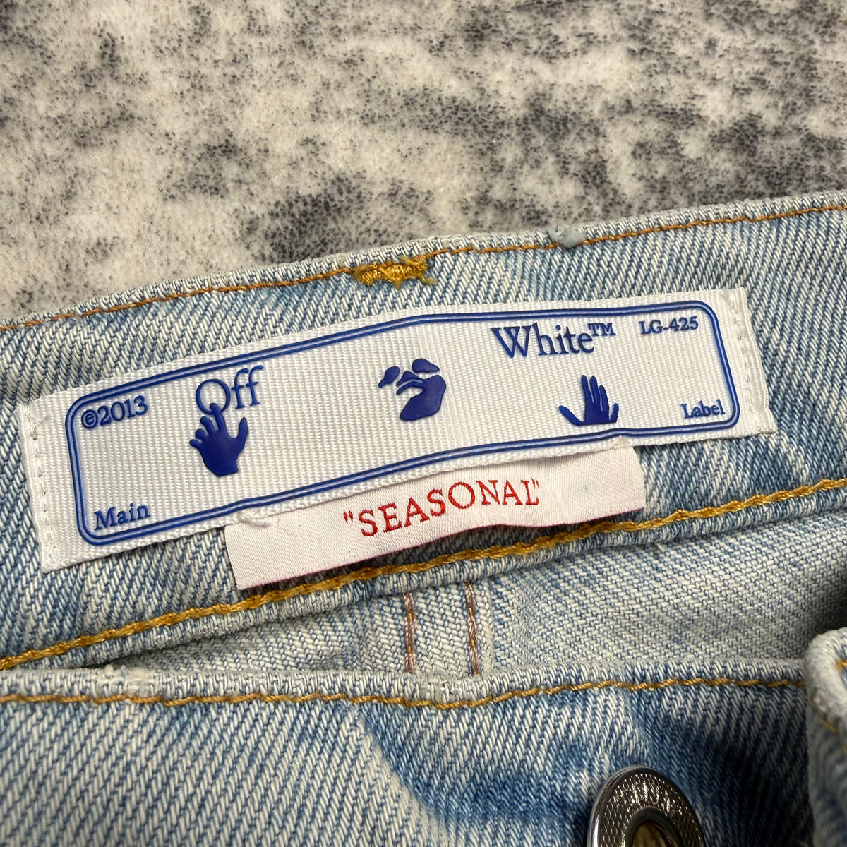 Off-White FW22 Seasonal Light Wash Flared Denim Jeans