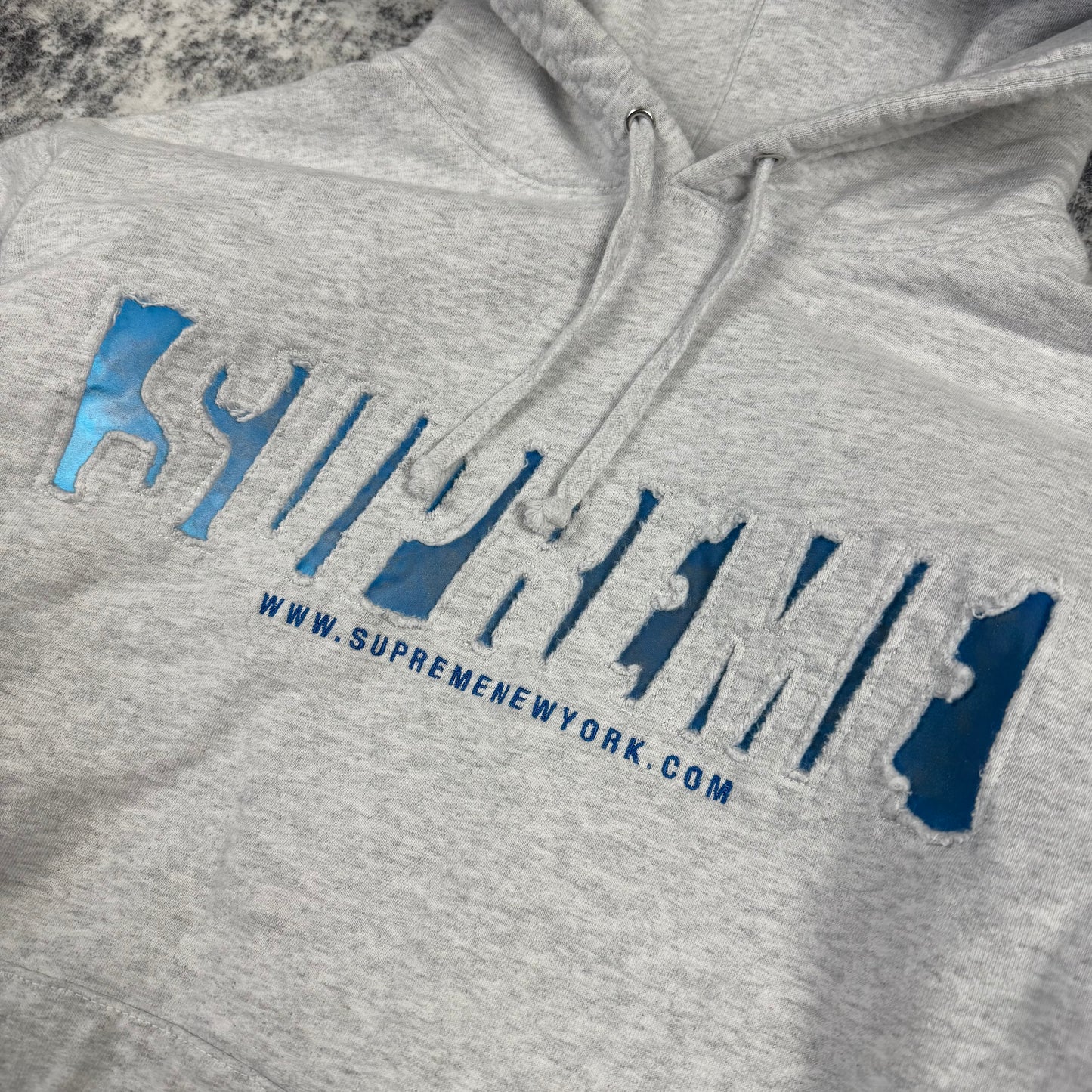 Supreme Reflective Cutout Logo ‘Gray’ Hoodie
