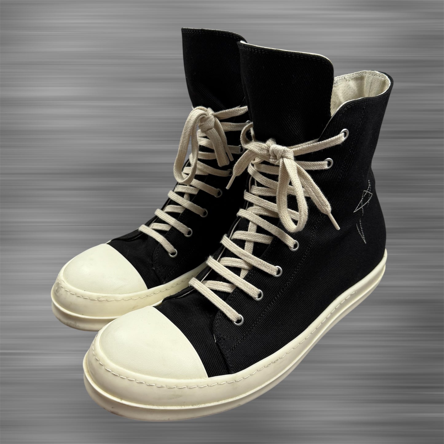 Rick Owens DRKSHDW Pentagram Embroidery High ‘Black’ Shoes