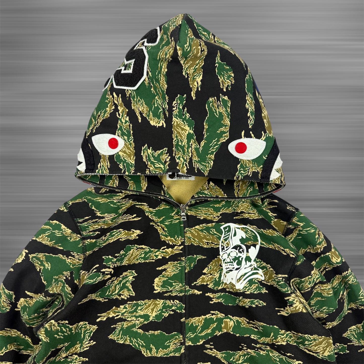 BAPE Ursus Tiger Camo Shark Zip Up Hoodie