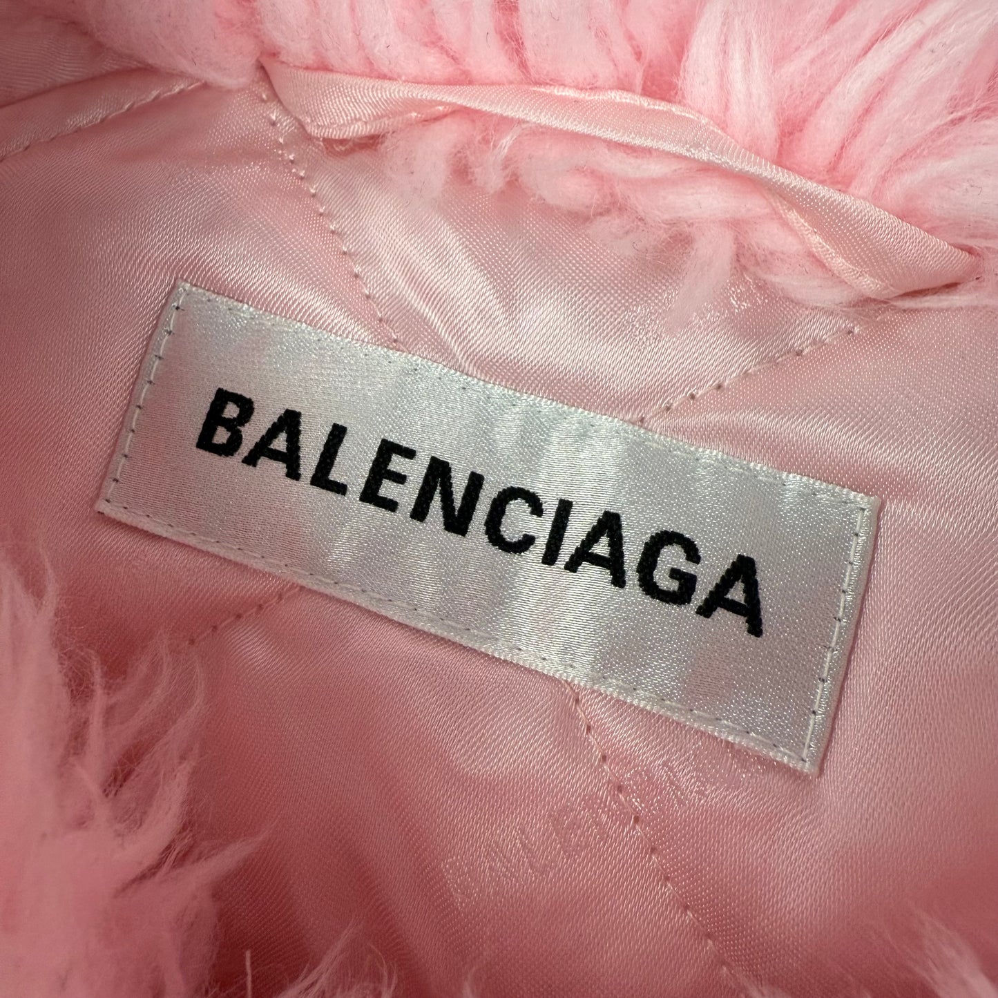 Balenciaga F/W20 Faux Fur Oversized ʼPink’ Coat