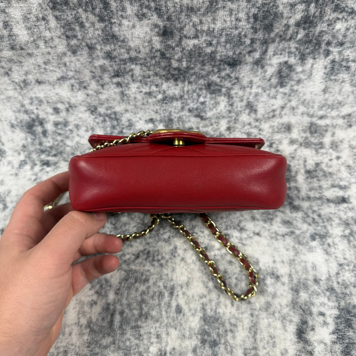 Gucci GG Marmont Red Matelassé Super Mini Bag