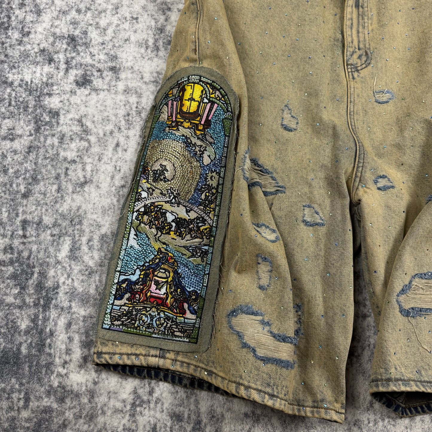 Who Decides War Unfurled Denim Shorts