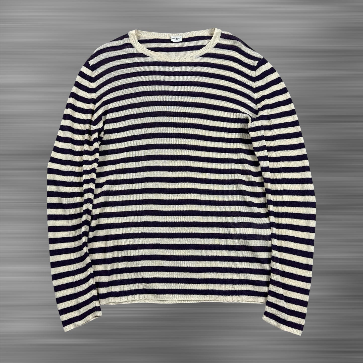 Saint Laurent Paris Striped Knit ‘Violet’ Long Sleeve