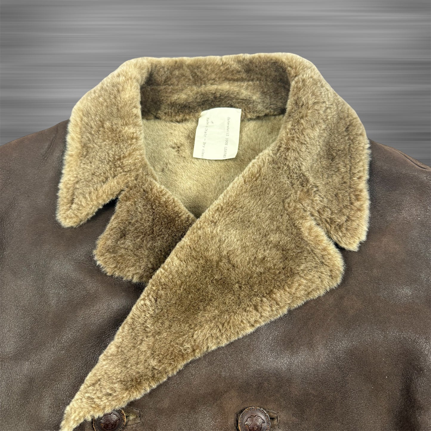 Gianni Versace Vintage 80-90s Leather Fur Coat