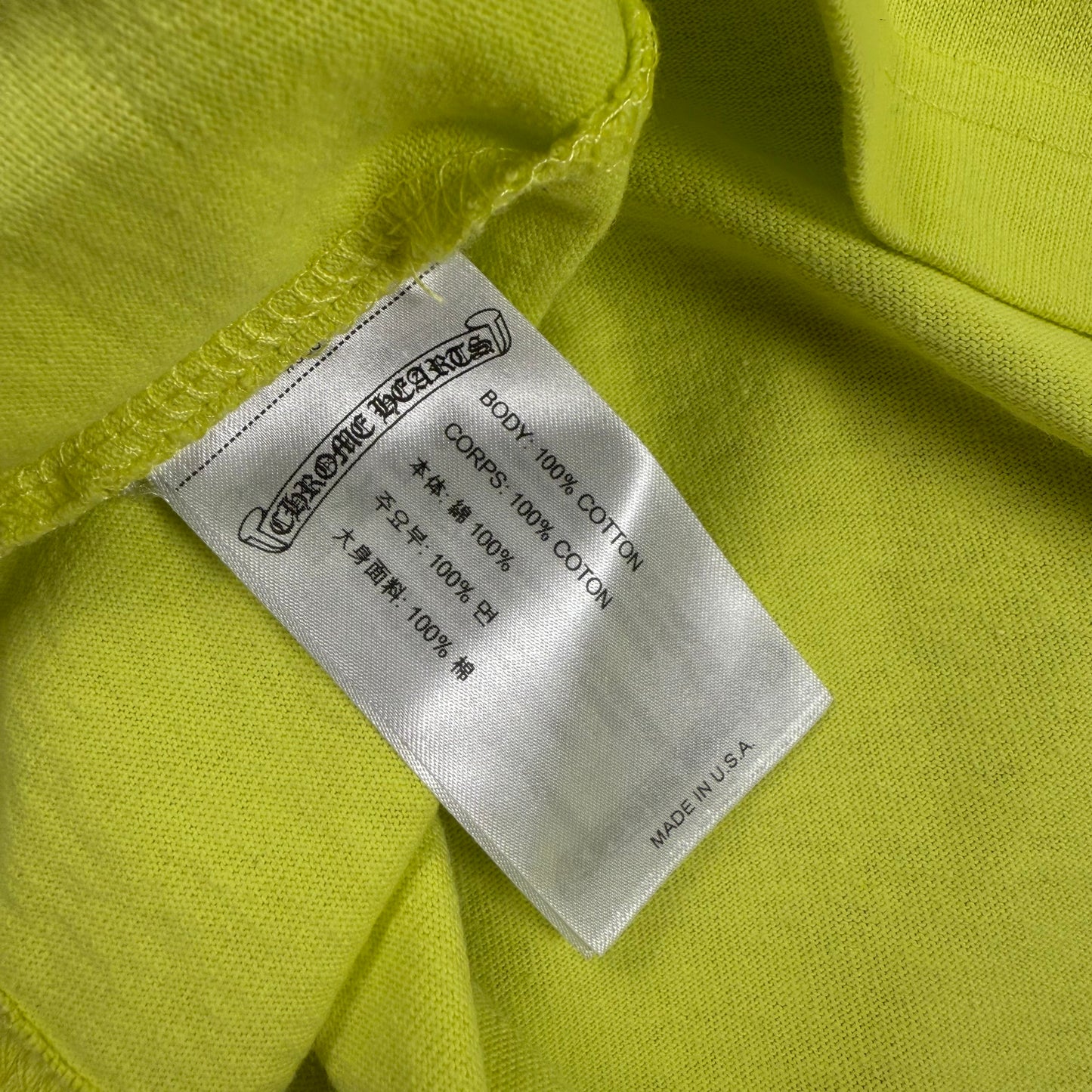 Chrome Hearts & Matty Boy Link ‘Lime Green’ T-shirt