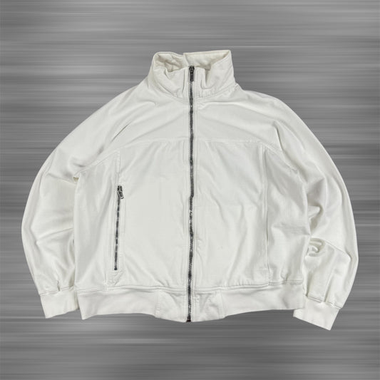 Rick Owens SS20 Fogachine High Neck Zip Up ‘White’ Sweater