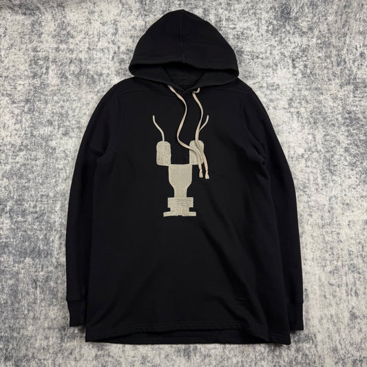 Rick Owens AW16 Gym Embroidered Logo ‘Black’ Hoodie