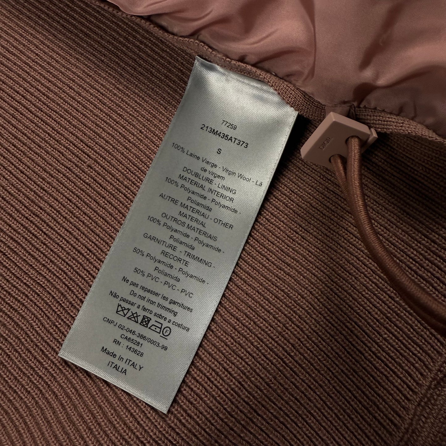 Dior Oblique Knit Down ʼRose’ Jacket