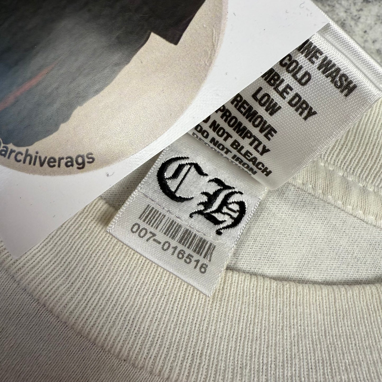 Chrome Hearts Vintage Floral Horseshoe Pocket ‘White’ T-Shirt