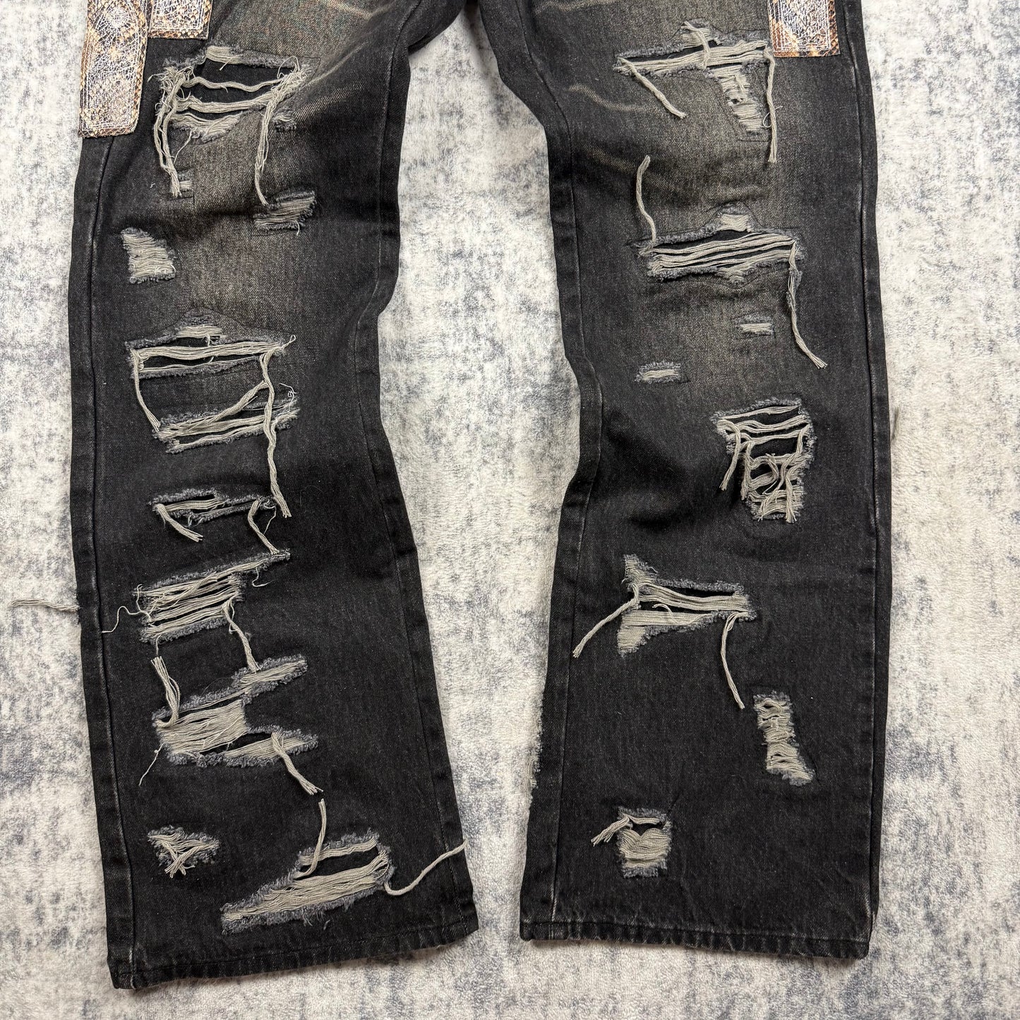 Who Decides War Black Patch Arch Mocha Denim Jeans