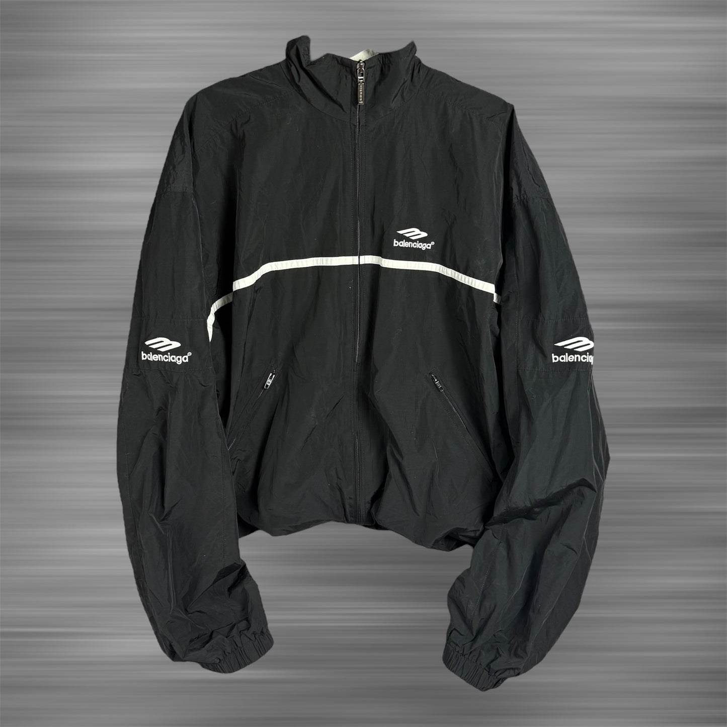 Balenciaga 3B Logo Cropped Track Jacket